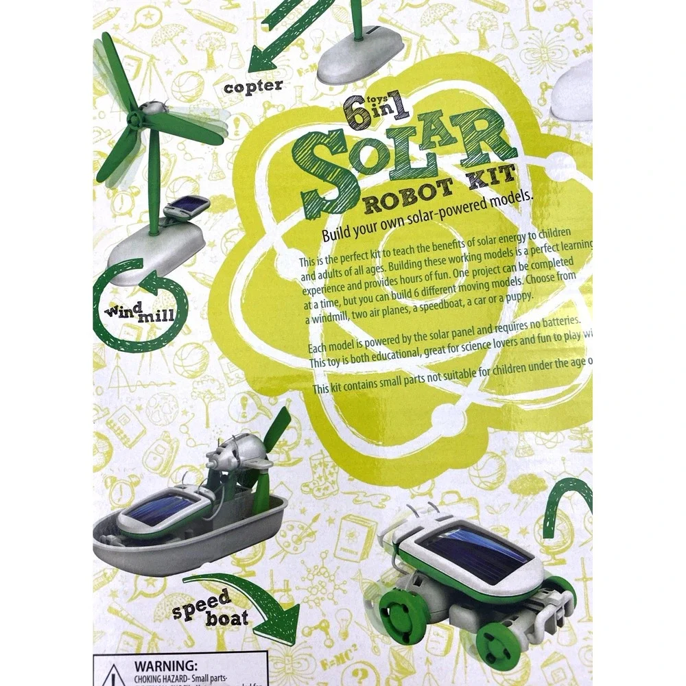 Solar Robot Kit 6 Toys in 1 by VIBE Essential  STEM Homeschool NEW in Sealed Box